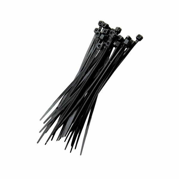 100 unidades Abraçadeira Nylon Preta 3,5x280mm Fixação de tub