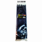 100 unidades Abraçadeira Nylon Preta 3,5x280mm Fixação de tub