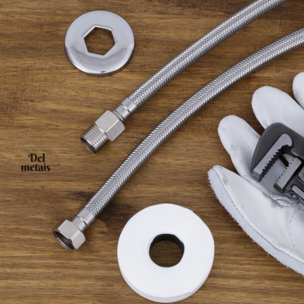 100 Unidades Engate Mangueira Flexível 60cm Completa