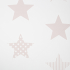 108560 Papel De Parede Importado Estrela Rosa  Rolo 5mt²