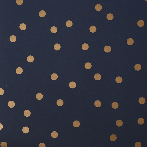 108561 Papel De Parede Importado Confete Azul E Cobre Rolo 5