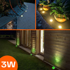10 Balizador De Solo Led Chão Jardim 3w Embutir Blindado Verde