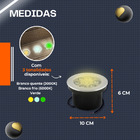 10 Balizador De Solo Led Chão Jardim 7w Embutir Blindado Verde