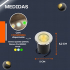 10 Balizador Led De Solo Chão Jardim 1w Embutir Blindado Verde