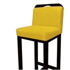 10 Banquetas Bia Suede Amarelo E Base Preta