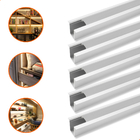 10 Barras Perfil Led Embutir Slim 15x10mm 1m Marcenaria Teto