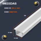 10 Barras Perfil Led Embutir Slim 15x10mm 1m Marcenaria Teto