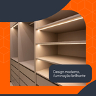 10 Barras Perfil Led Sobrepor Slim Baby 7mm 1m P/ Marcenaria