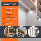 10 Barras Perfil Led Sobrepor Slim Baby 7mm 1m P/ Marcenaria