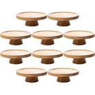 10 Boleiras De Bambu 20cm Pedestal Lyor Decorações De Mesas