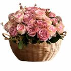 10 Buquê Com Rosas  Realistas 40cm Flor Artificial Cor Rosa P