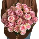 10 Buquê Com Rosas  Realistas 40cm Flor Artificial Cor Rosa P