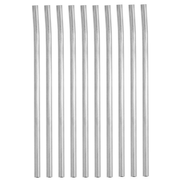 10 Canudos De Aço Inox Reutilizável Sustentável Reto 6,3mm 23