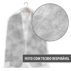 10 Capa De Roupa M - Tnt Branco 60x115cm Terno/camisa/vestido