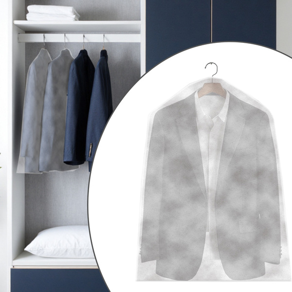 10 Capa De Roupa M - Tnt Branco 60x115cm Terno/camisa/vestido