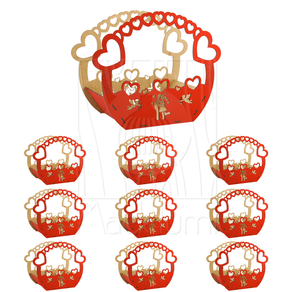 10 Cesta Mdf Dia Dos Namorados Presente Amor Ifood Delivery