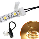 10 Conector Emenda Para Fita De Led 2 Vias Rabicho Fêmea P4