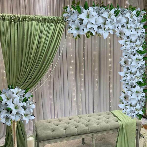 10 Conjuntos De Buquês De Lírio Artificial Sofisticados - Dec