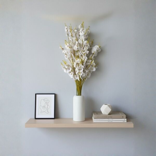 10 Flor Chuva De Ouro Branca Artificial - Ideal Para Revestim