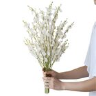 10 Flor Chuva De Ouro Branca Artificial - Ideal Para Revestim