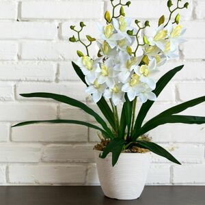 Foto de 10 Galhos Flor De Orquídea Artificial Tipo Dançante - Elegânc