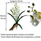 10 Galhos Flor De Orquídea Artificial Tipo Dançante - Elegânc