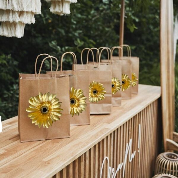 10 Gérberas Amarelas Artificiais Com Haste Flexível – Ideal P