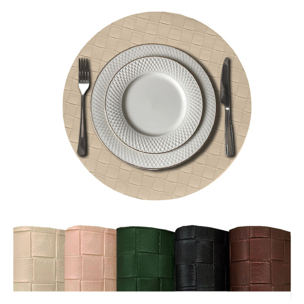 10 Jogo Americano Botte Alto Padrão Impermeável Redondo Vr -