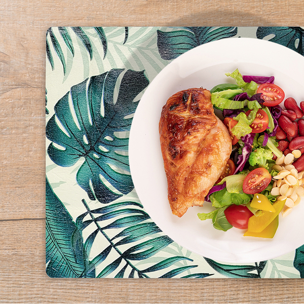 10 Jogo Americano Costela De Adão Folhas Impermeável Pvc