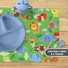 10 Jogo Americano Infantil Zoo Impermeável Pvc 10 Lugares