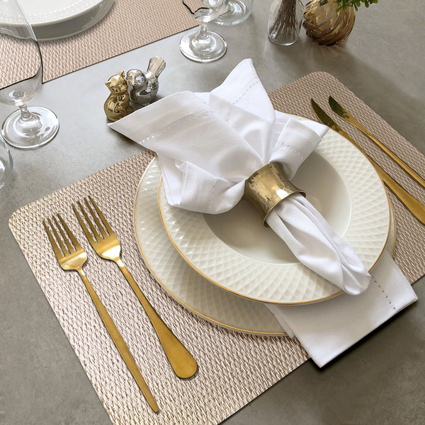 10 Jogo Americano Mesa Posta Luxo Impermeável Pvc Plh Nud