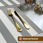 10 Jogo Americano Navy Alto Padrão Impermeável Pvc Br Cz - Br