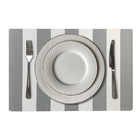 10 Jogo Americano Navy Alto Padrão Impermeável Pvc Br Cz - Br