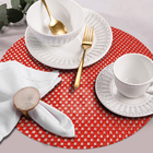 10 Jogo Americano Redondo Antiderrapante Flex Resistente Vm