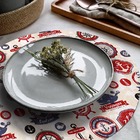 10 Jogo Americano Redondo Marine Impermeável Limpa Fácil Pvc