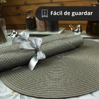 10 Jogo Americano Redondo Mesa Posta Sousplat Luxo Pvc Mcz