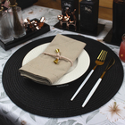 10 Jogo Americano Redondo Mesa Posta Sousplat Luxo Pvc Mpt