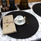 10 Jogo Americano Redondo Mesa Posta Sousplat Luxo Pvc Mpt