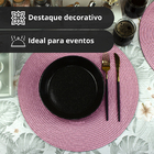 10 Jogo Americano Redondo Mesa Posta Sousplat Luxo Pvc Mro3