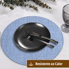 10 Jogo Americano Redondo Sousplat Floren Ac Limpa Fácil Pvc