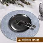 10 Jogo Americano Redondo Sousplat Floren Ae Limpa Fácil Pvc