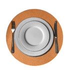 10 Jogo Americano Redondo Sousplat Mesa Posta Luxo Plh Lje