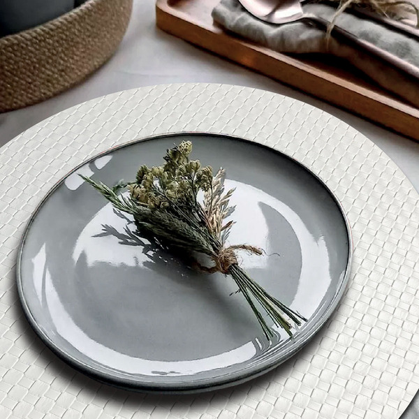 10 Jogo Americano Redondo Sousplat Mesa Posta Luxo Trm Br