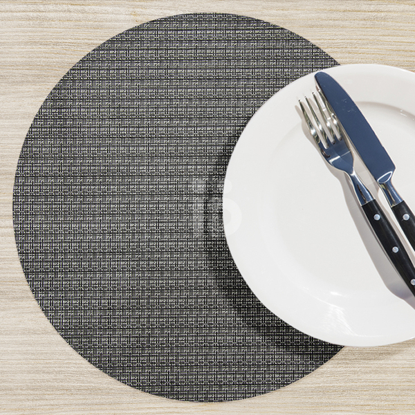 10 Jogo Americano Redondo Tela Trançado Trama Rústico Cz