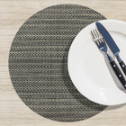 10 Jogo Americano Redondo Tela Trançado Trama Rústico Mr