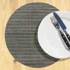 10 Jogo Americano Redondo Tela Trançado Trama Rústico Mr