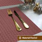 10 Jogo Americano Roma Alto Padrão Impermeável  Pvc Ja - Jamb