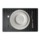 10 Jogo Americano Roma Alto Padrão Impermeável  Pvc Pt - Pret