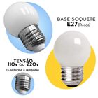 10 Lâmpada Led Modelo Bolinha Led 1w  E27 1w Branco Frio - 22