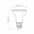 10 Lâmpada Led Stella Par 20 Eco 4,5w E27 Bivolt 2700k Luz Am